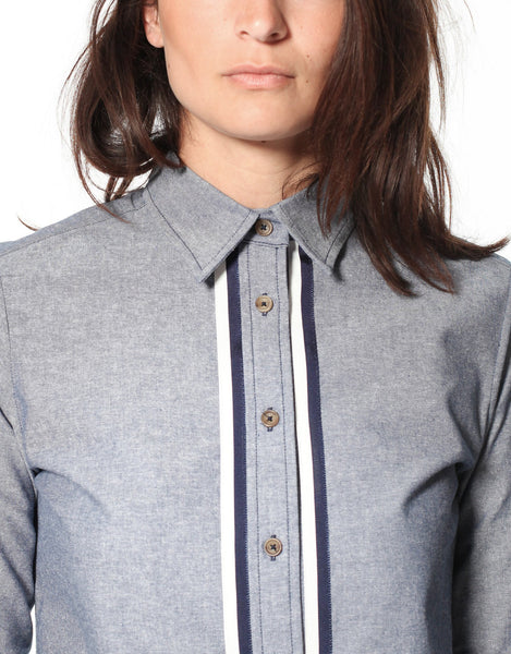 Proj Fabrik - Chambray Boyfriend Shirt in Blue image thumbnail