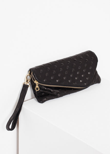 Proj Fabrik - Roxanne Leather Clutch in Black image thumbnail