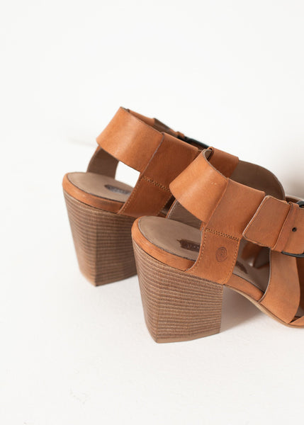 Proj Fabrik - Buckle Strap Heel in Brown image thumbnail