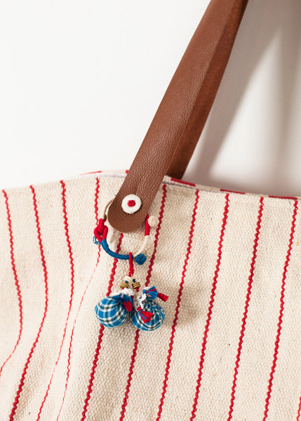 Proj Fabrik - Woven Oversized Tote in Red Stripe image thumbnail