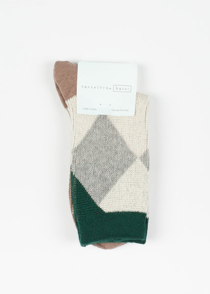Proj Fabrik - Quin Argyle Crew in Brown image thumbnail